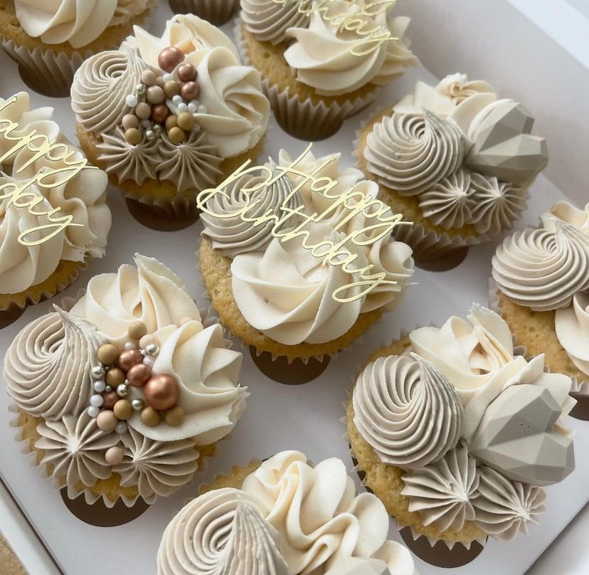 Happy birthday cupcake topper