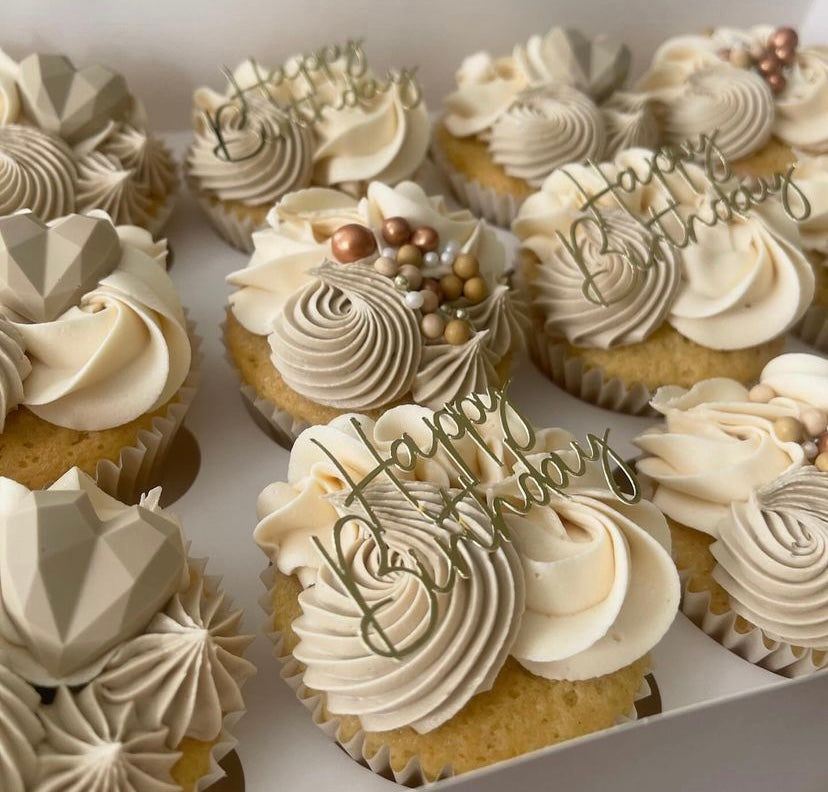 Happy birthday cupcake topper