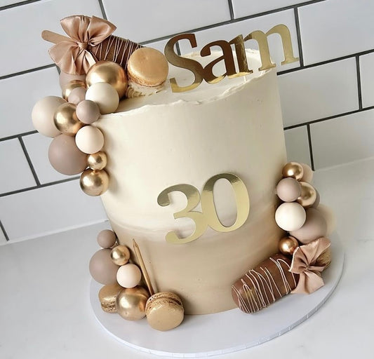 Personalised name and age cake charms, name and age cake toppers