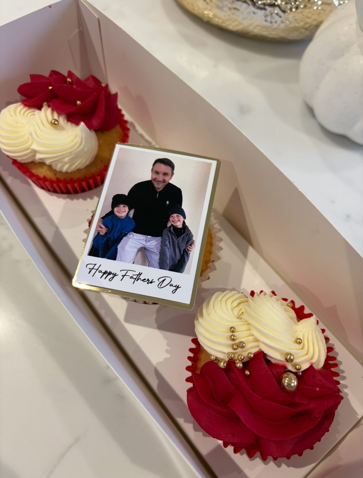 Polaroid cupcake topper