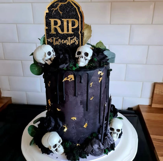 RIP twenties cake topper