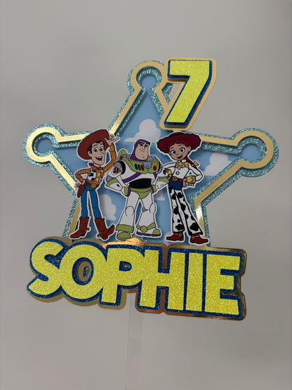 Toy Story cake topper with name & Age