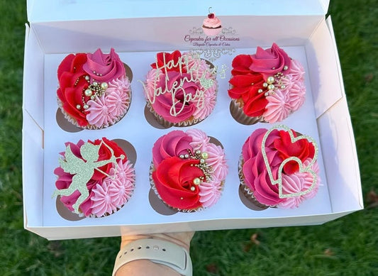 Valentine's cupcake topper set
