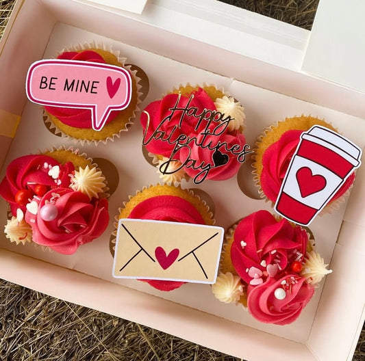 Valentine's day cupcake toppers