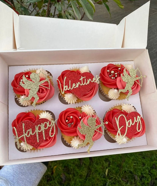 Valentine's day cupcake toppers