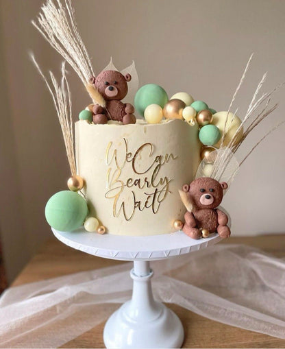 We can barely wait cake charm