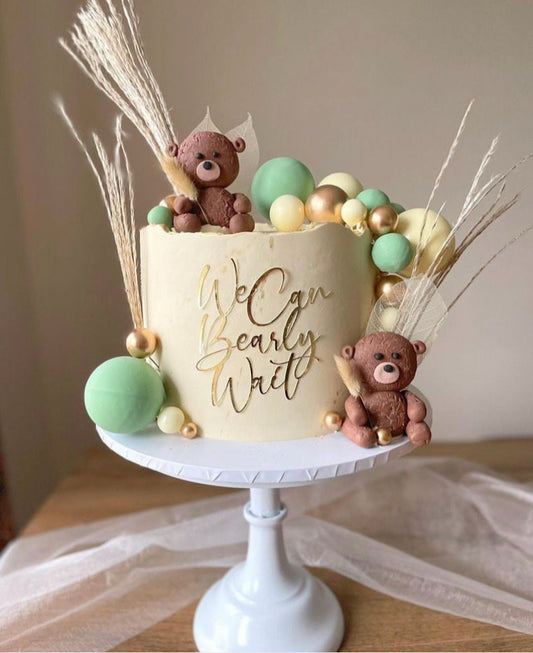 We can barely wait cake charm
