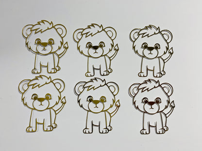 Baby lion cupcake toppers