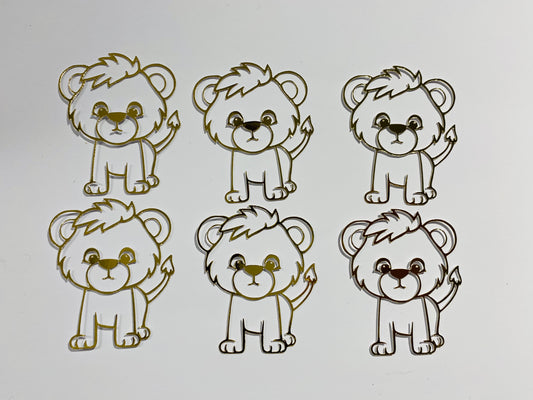 Baby lion cupcake toppers