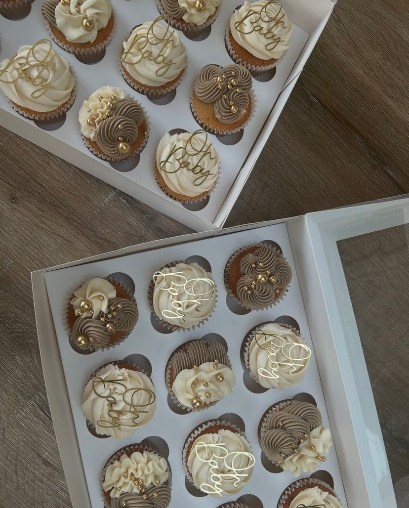 Oh baby cupcake topper
