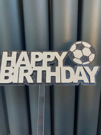 Football cake topper, Happy birthday football cake topper