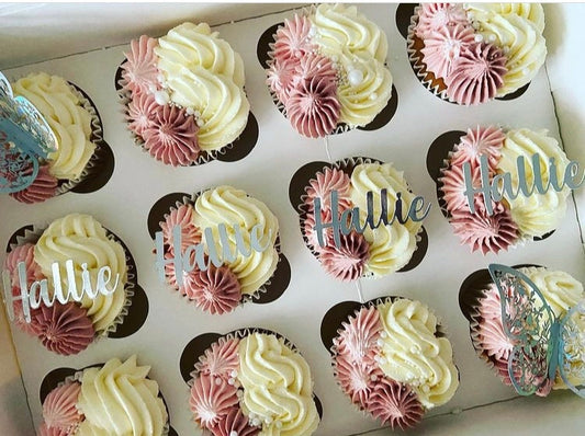 Personalised cupcake toppers - customised