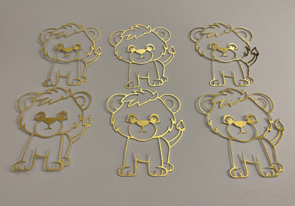 Baby lion cupcake toppers