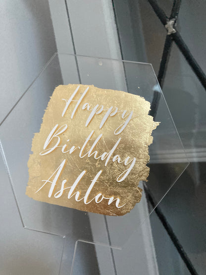 Acrylic Cake topper, Personalised cake topper