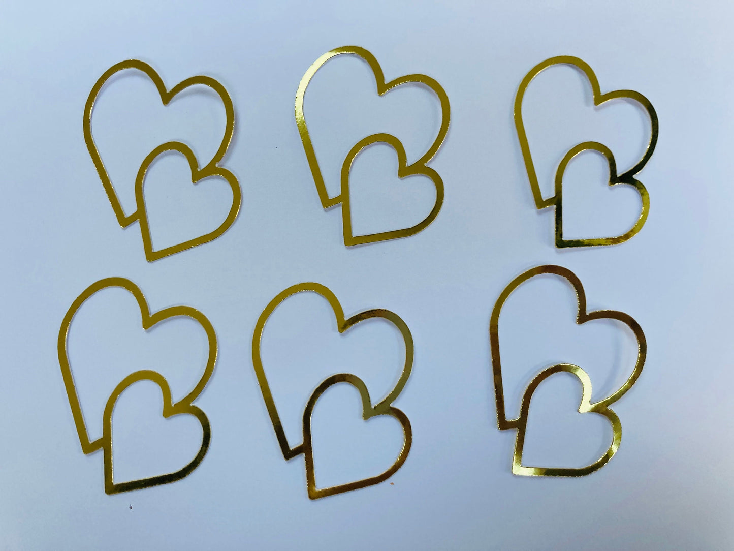 Double heart cupcake toppers
