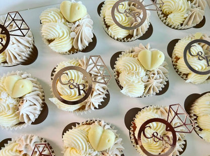 Personalised Engagement cupcake toppers