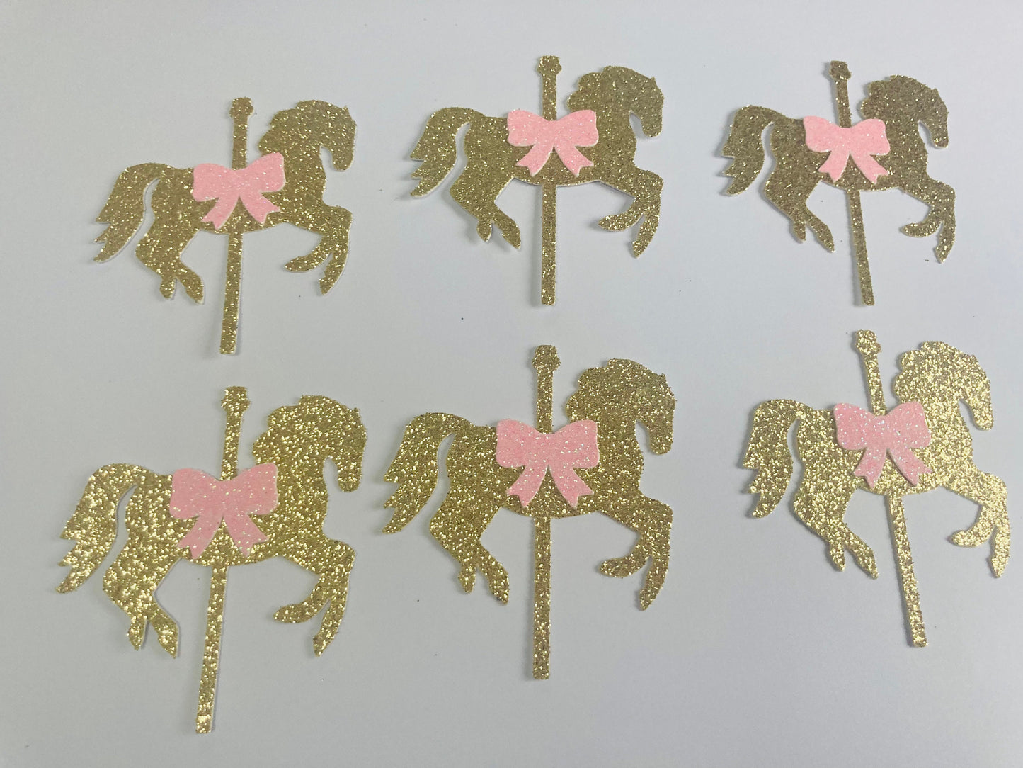 Carousel horses cupcake toppers