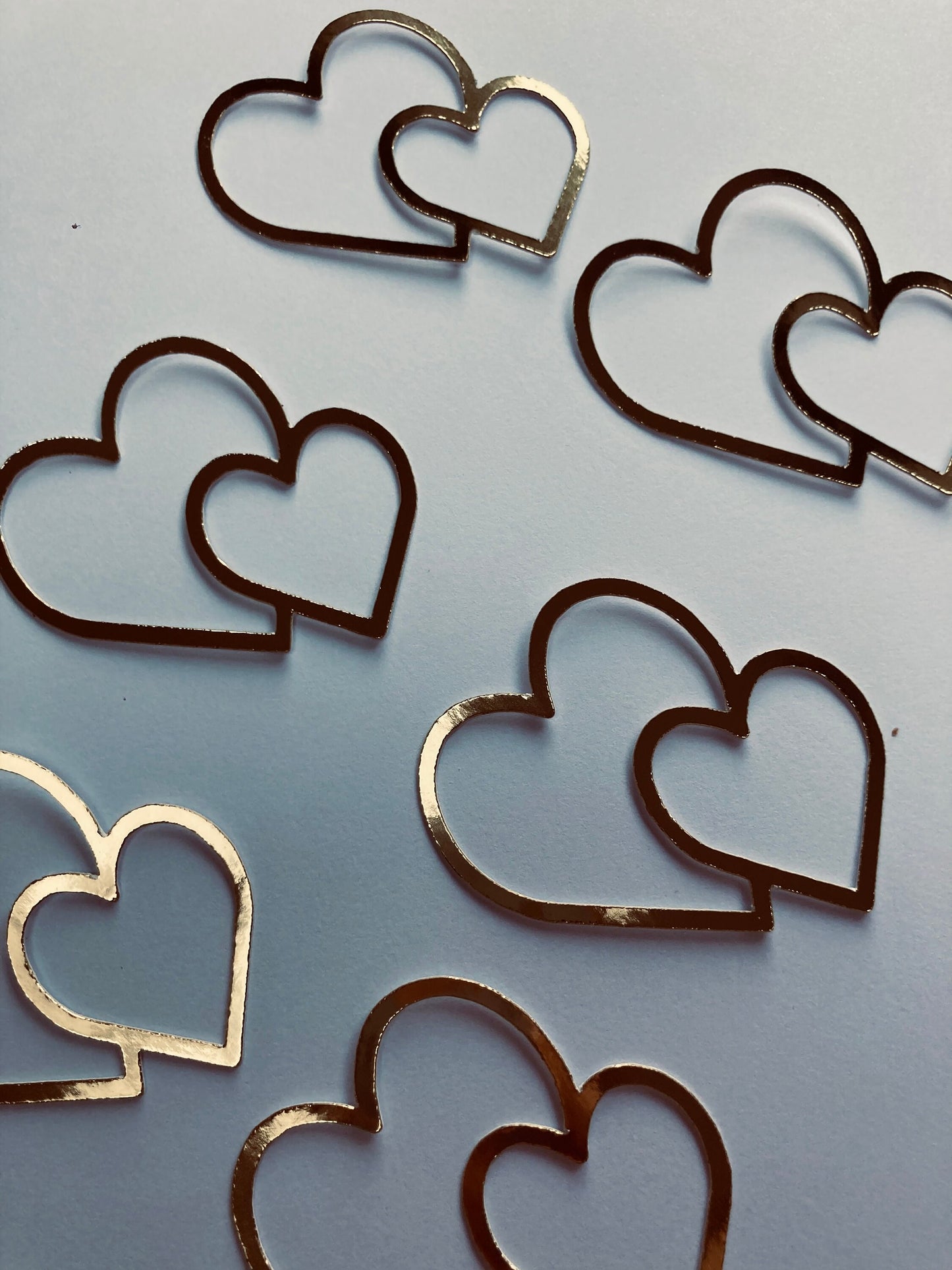 Double heart cupcake toppers