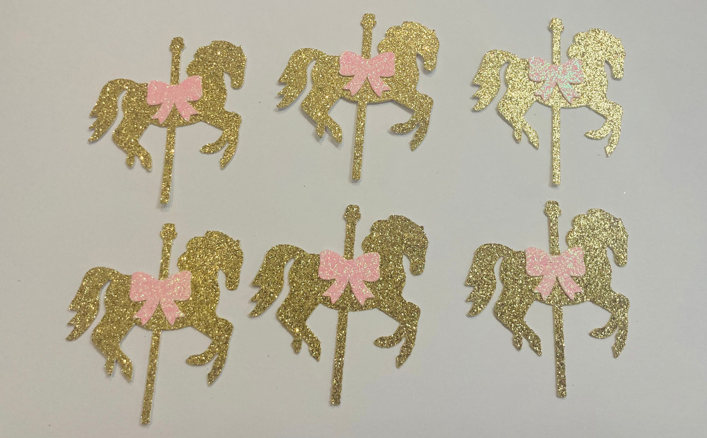 Carousel horses cupcake toppers