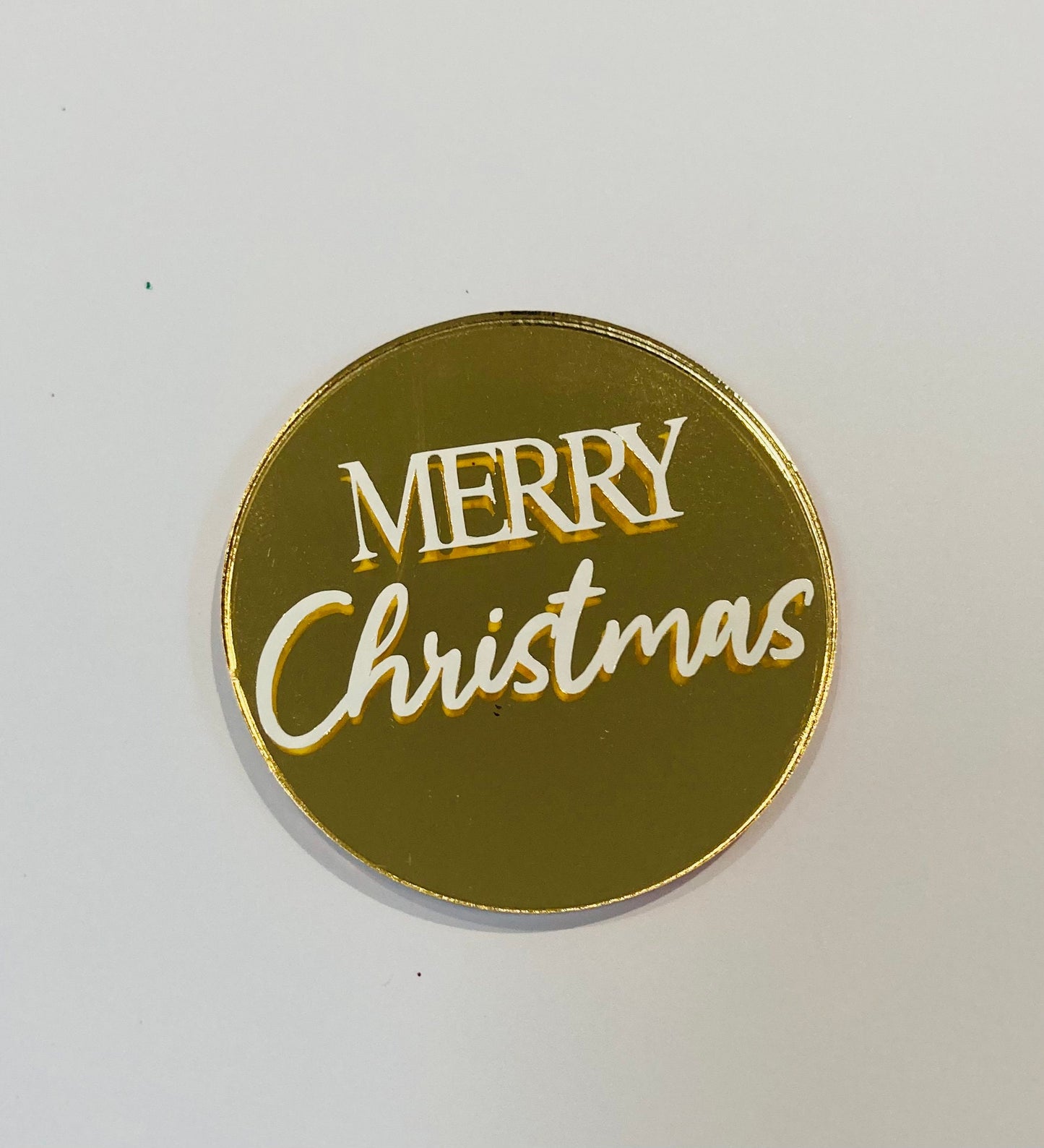 Merry Christmas acrylic Disc topper