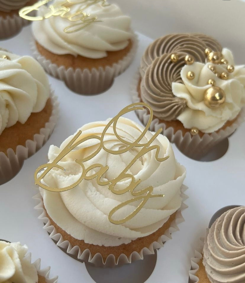 Oh baby cupcake topper