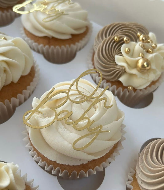 Oh baby cupcake topper