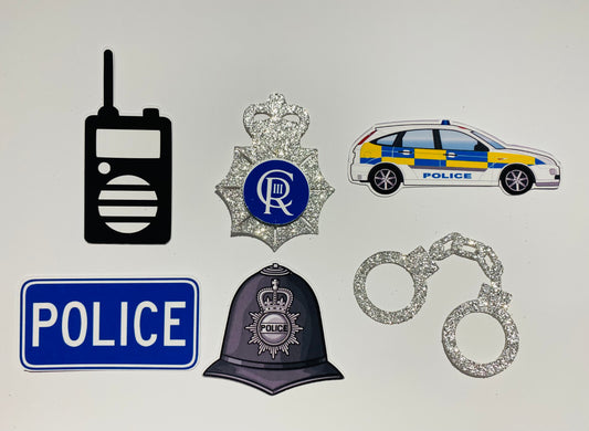Police cupcake toppers