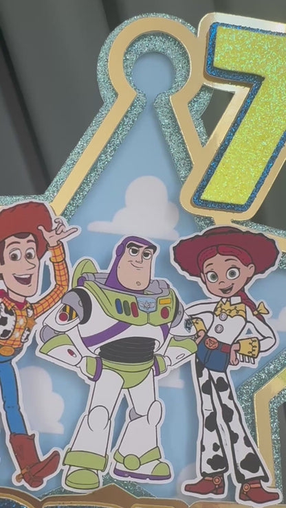 Toy Story cake topper with name & Age