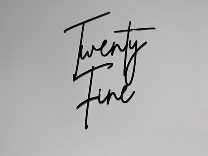 Twenty Fine cake charm