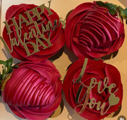 Valentine's cupcake toppers