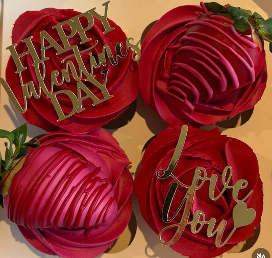 Valentine's cupcake toppers