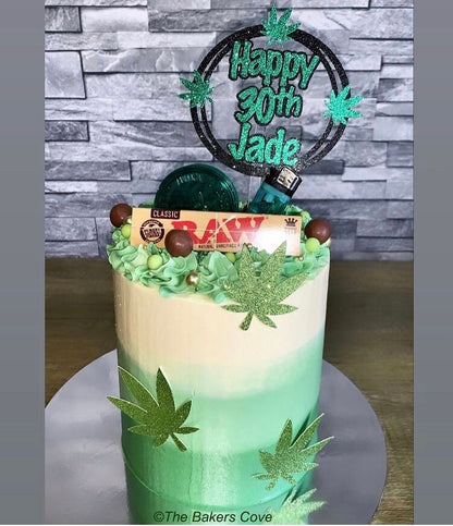 Weed topper, marijuana cake topper, weed leaf topper, 420 theme cake
